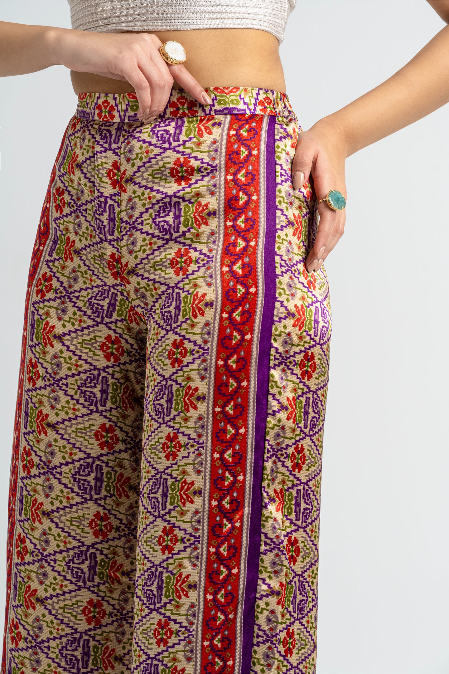 Taraz - Silky Purple Pants